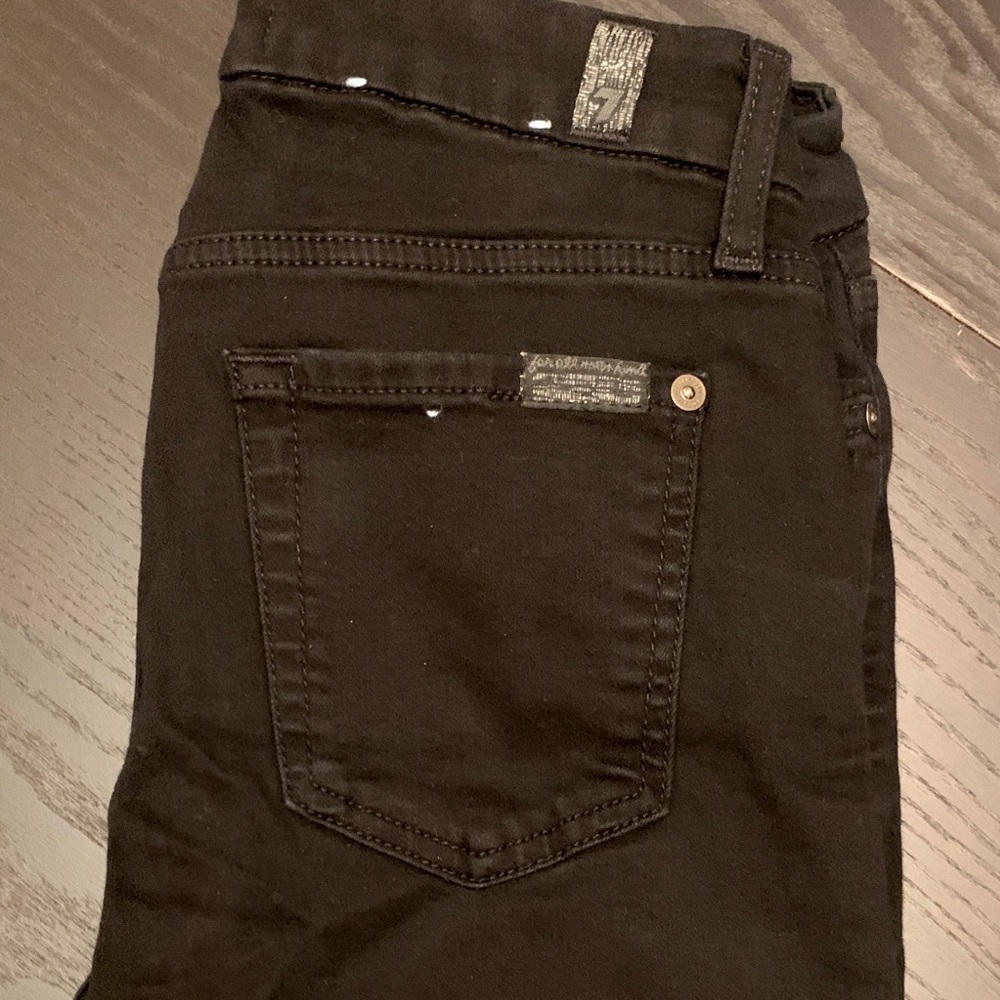 7 for all mankind b(air) black skinny jeans